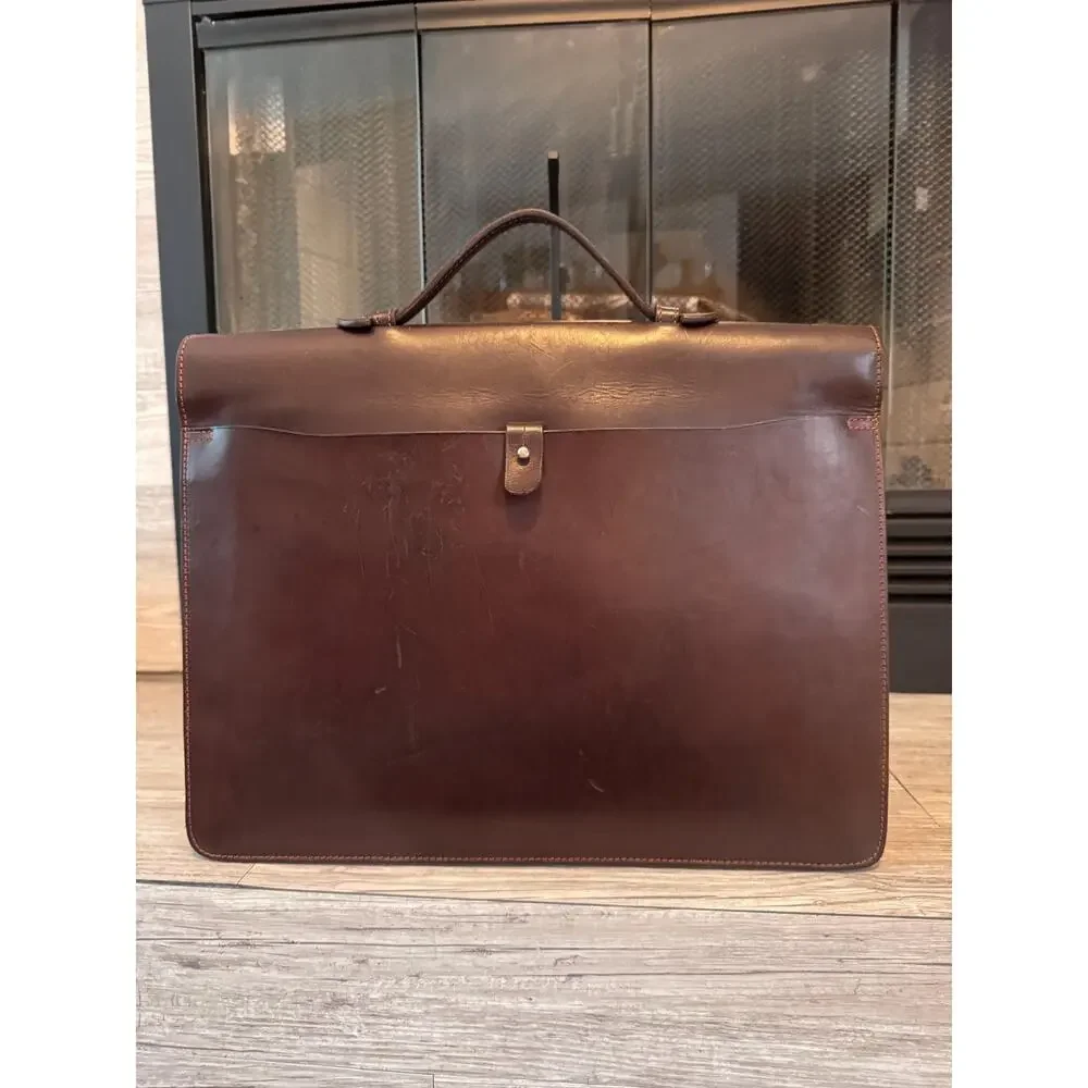 Dooney and Bourke Alto Chestnut Small Gusset Briefcase with handle